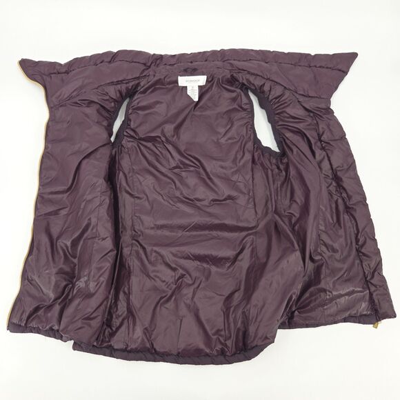 Workshop Puffy Vest Womens Medium Purple Quilted Asymmetric Fall Winter Gorpcore - Picture 2 of 9